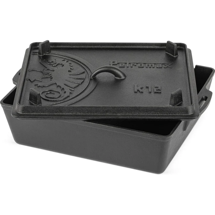 PETROMAX Feuertopf K12, aus Gusseisen in Farbe schwarz, 8 L, induktionsgeeignet, mit Deckel, 12 kg – Bild 2