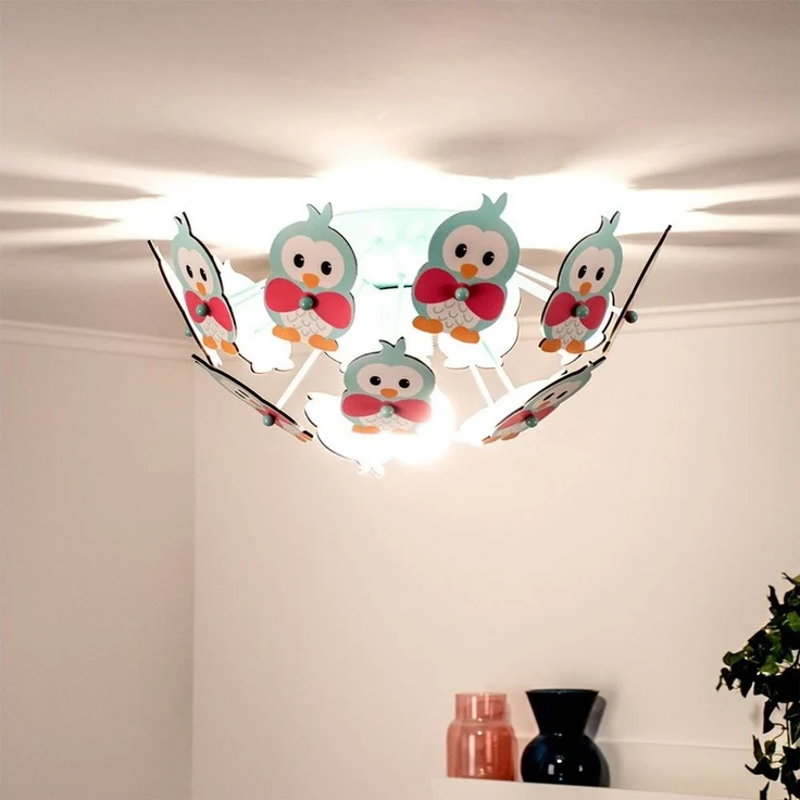 RGB LED Kinderzimmer Deckenbeleuchtung mit Eulen VIKI 2 – Bild 2