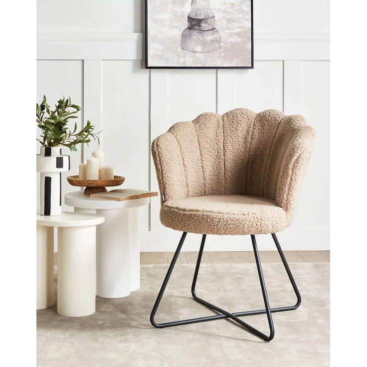 Sessel LOVELOCK Bouclé Beige – Bild 3
