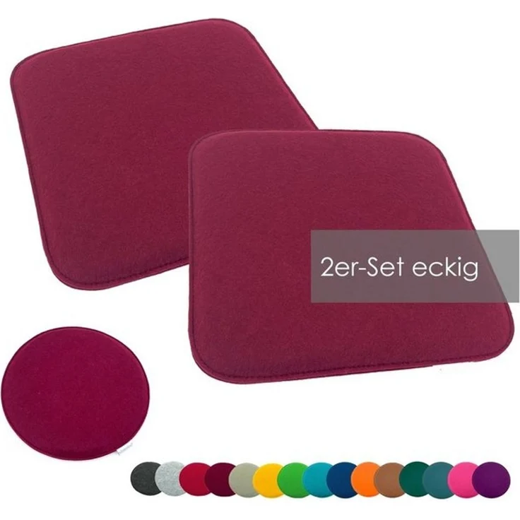 heimtexland Sitzkissen Filz Sitzauflage Stuhlkissen Bankkissen abwaschbar, Filzkissen eckig & rund I Indoor Outdoor I bequem & robust – Bild 4