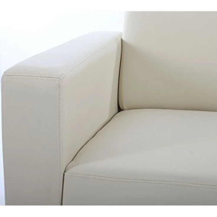 Modular 2er Sofa Couch Lyon Loungesofa Kunstleder 136cm ~ creme – Bild 5