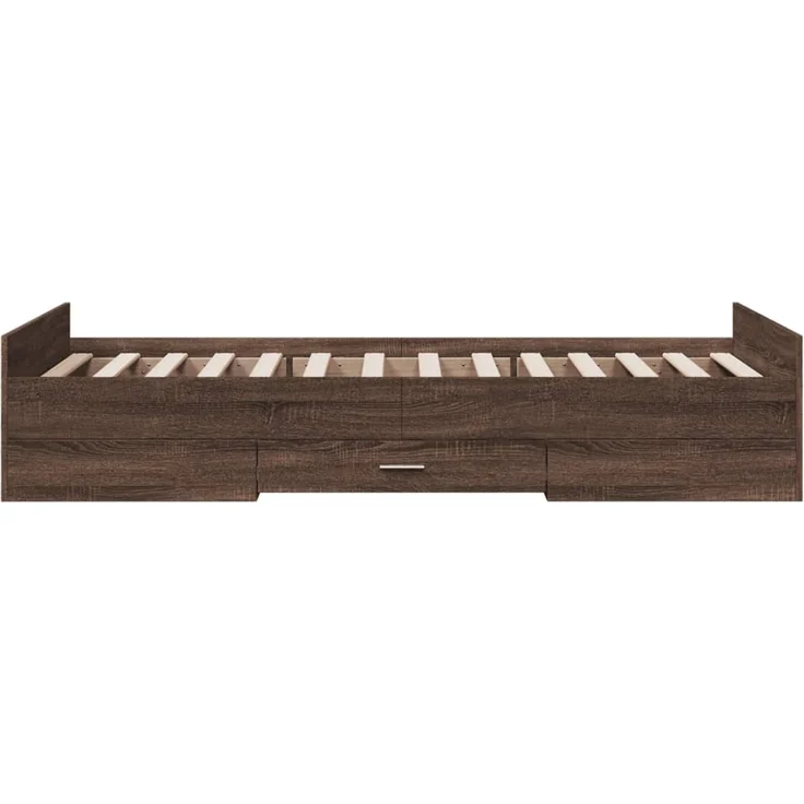 vidaXL Bettgestell mit Schubladen Braun Eichen-Optik 100x200 cm 3280334 – Bild 5