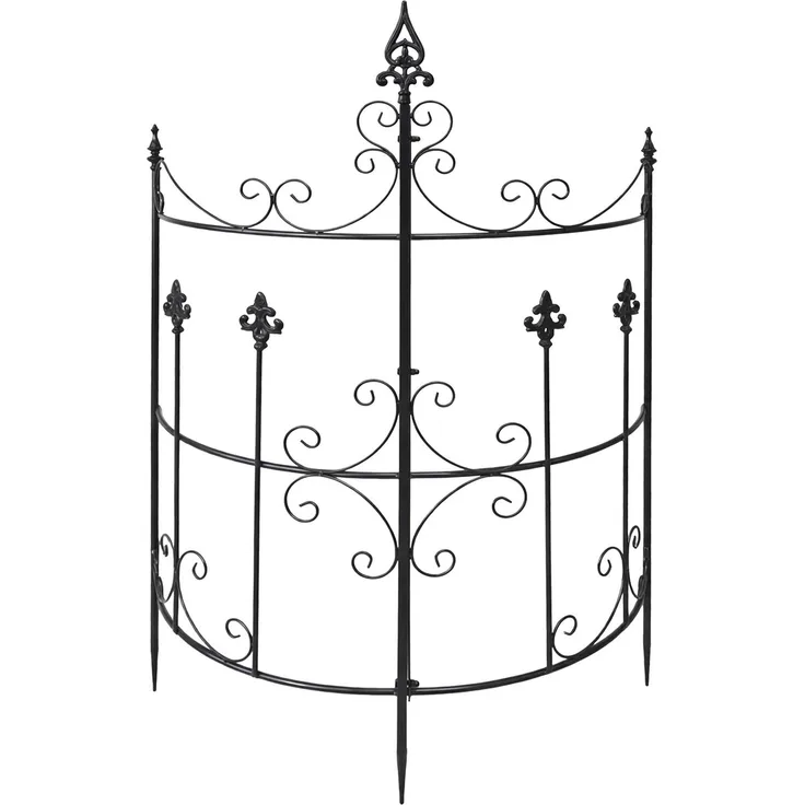 CLP Rankgitter Metall 2er Set Klivia, dekorative Rankhilfe mit Zierspitzen,anthrazit