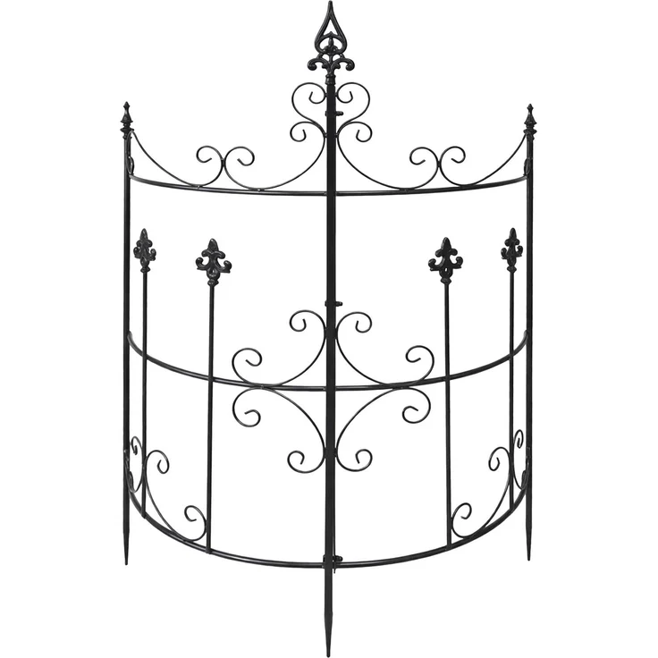 CLP Rankgitter Metall 2er Set Klivia, dekorative Rankhilfe mit Zierspitzen,anthrazit – Bild 1