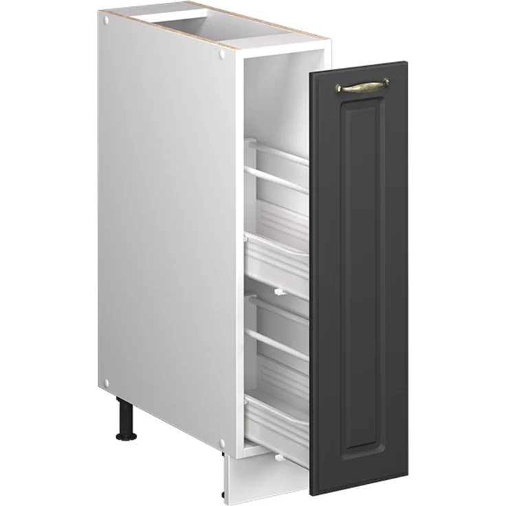 Apothekerschrank Fame-Line Anthrazit-Gold Landhaus/Weiß 20 cm, AP Eiche Vicco – Bild 6