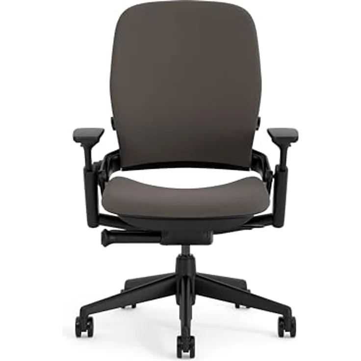 Steelcase Leap Ergonomischer Bürostuhl mit LiveBack Lumbalstütze und Flexibler, S-förmiger Rückenlehne Dunkelbraun – Bild 5