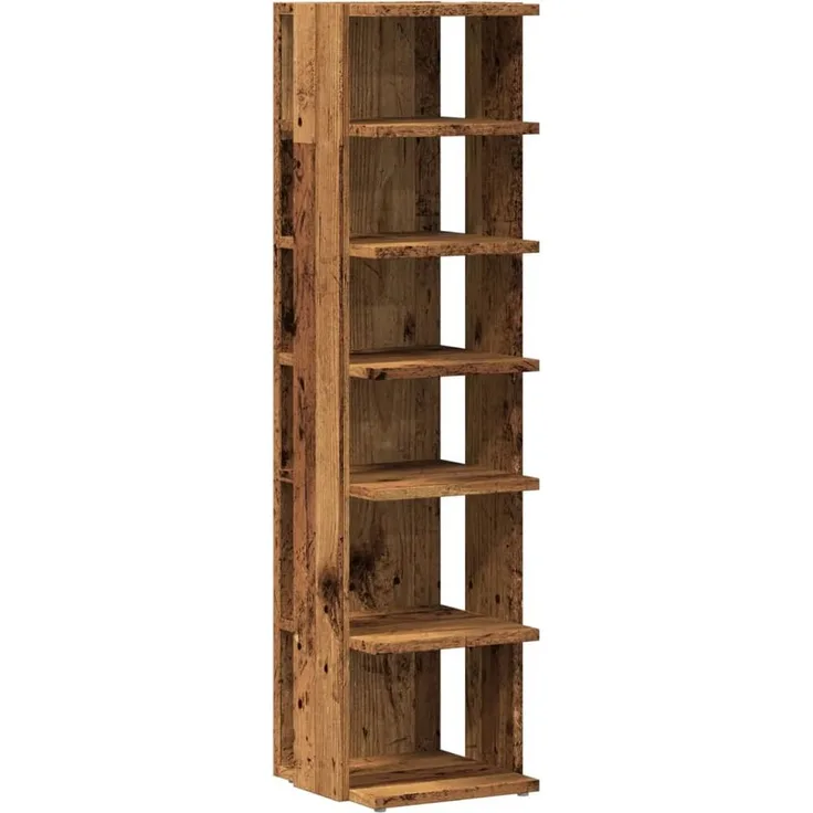 vidaXL Schuhschrank Altholz-Optik 28x27x102 cm Holzwerkstoff 856664