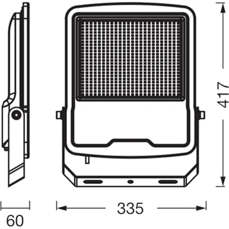 Osram ENDURA FLOOD PC 150W LED-Fluter, 4000K kaltweiß, 18000 Lumen, IP65 Flutlicht für Großflächen, 120 lm/W, Aluminium recycelt, Grau – Bild 3