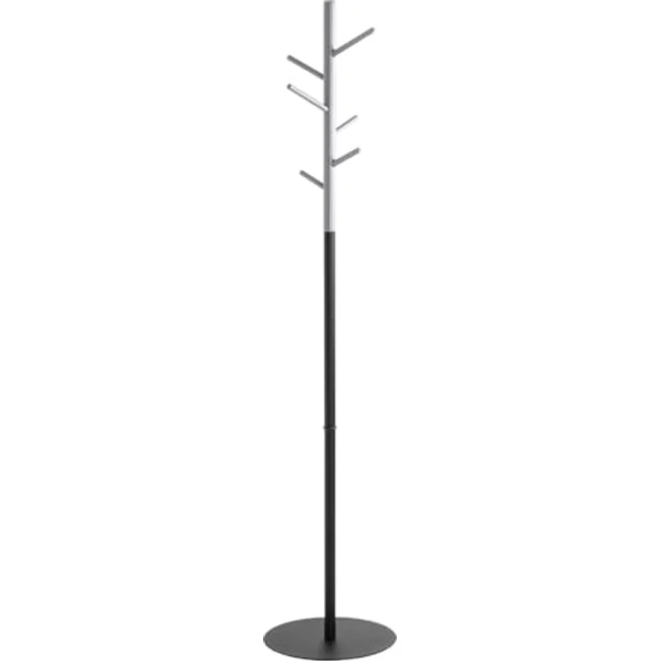 HAKU Möbel Garderobenständer grau, schwarz, Massivholz, Metall, Stahlrohr - Maße: H 170 cm x Ø 36 cm, Style: Modern – Bild 2