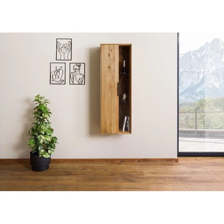 Hängevitrine Wildeiche 46x38x132 natur geölt LINDAU #12 – Bild 9