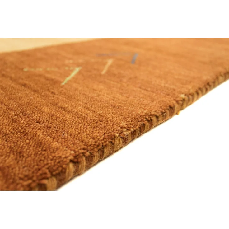 Gabbeh Teppich - Indus »Tella« 300x250 cm - gold – Bild 4