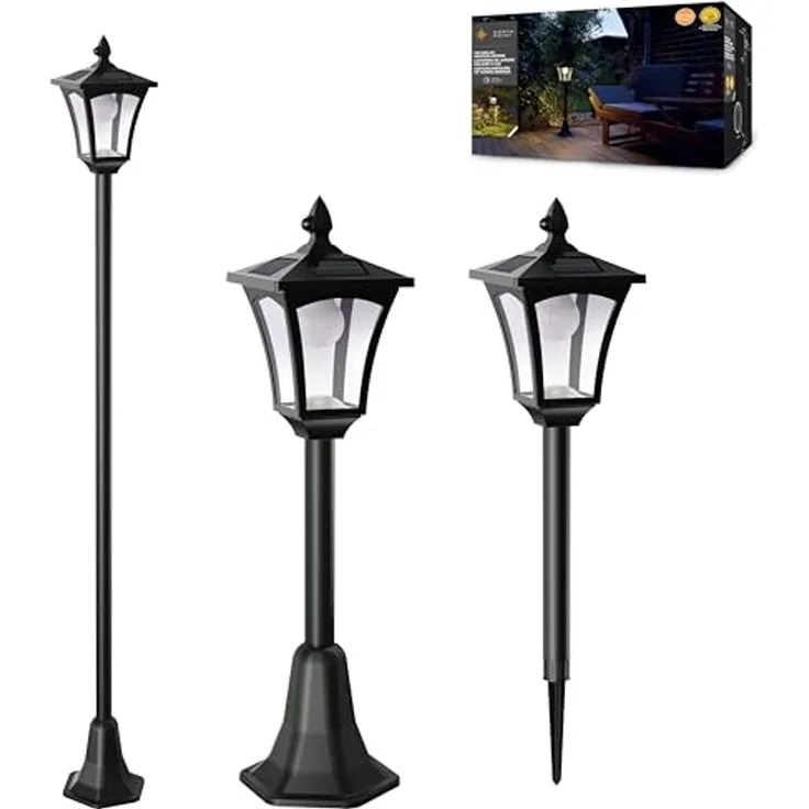 Northpoint LED Gartenleuchte LED 3in1 Solar Gartenlaterne Bewegungs- u. Dämmerungssensor