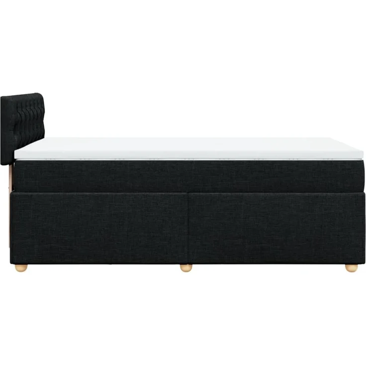 vidaXL Boxspringbett mit Matratze Schwarz 90x190 cm Stoff 3288844 – Bild 7