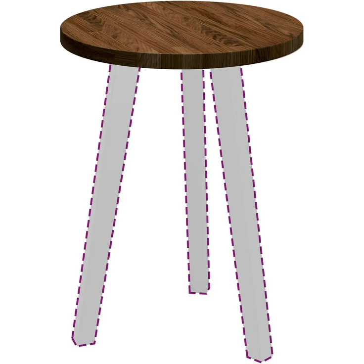 vidaXL Tischplatte Hellbraun Ø 40 x 2,5 cm Massivholz Eiche 42016000 – Bild 2