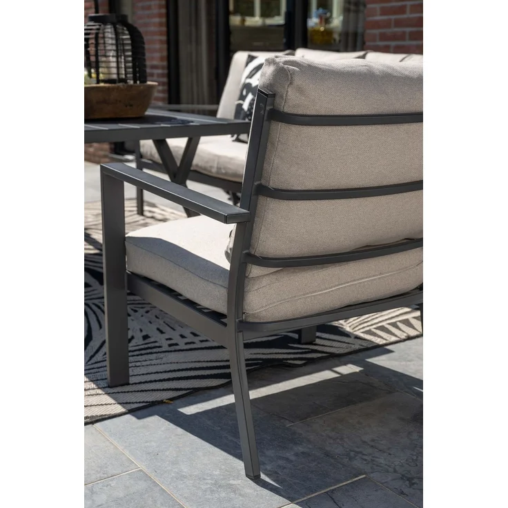 Garden Impressions Sergio Lounge-Dining Sofa Set 4-tlg.- Aluminium Gartenlounge & Dining-Tisch – Bild 7