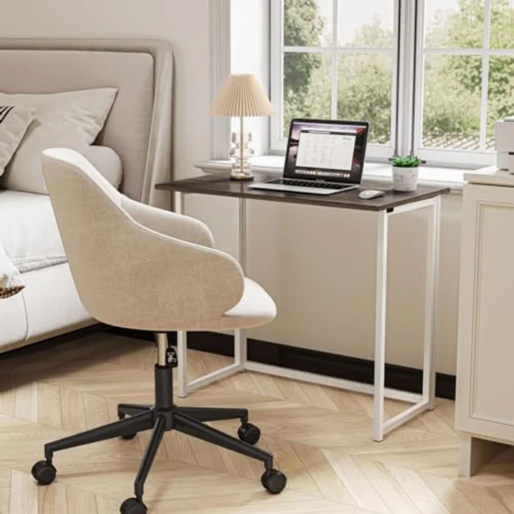 Dripex Faltbar Tisch Schreibtisch Computertisch für Homeoffice Arbeitszimmer Klappbar PC Tisch (Dunkel Oak, Keine Montage) – Bild 9
