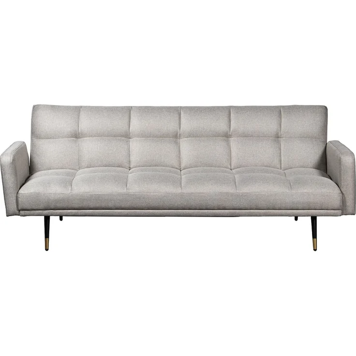DRW 3-Sitzer-Sofa aus Polyester mit Metallbeinen in Beige, Schwarz und Gold, 193 x 83 x 75 cm – Bild 1