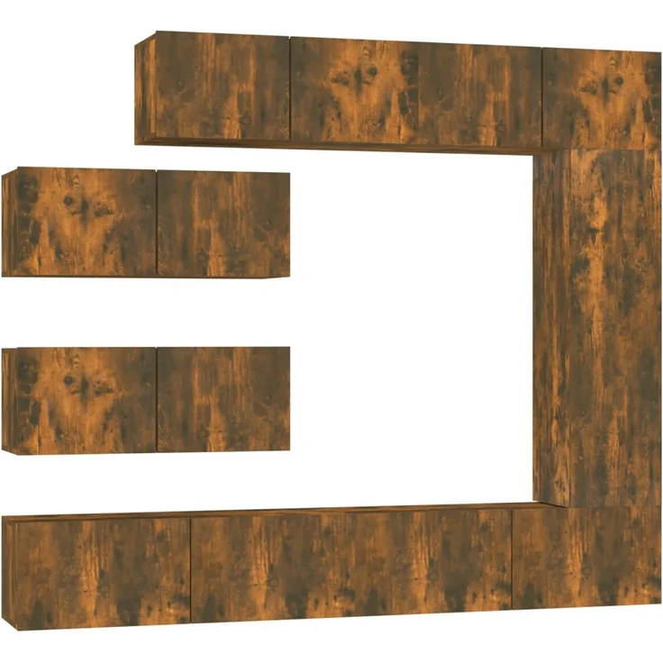 vidaXL 7-tlg. TV-Schrank-Set Räuchereiche Holzwerkstoff 3114563 – Bild 1