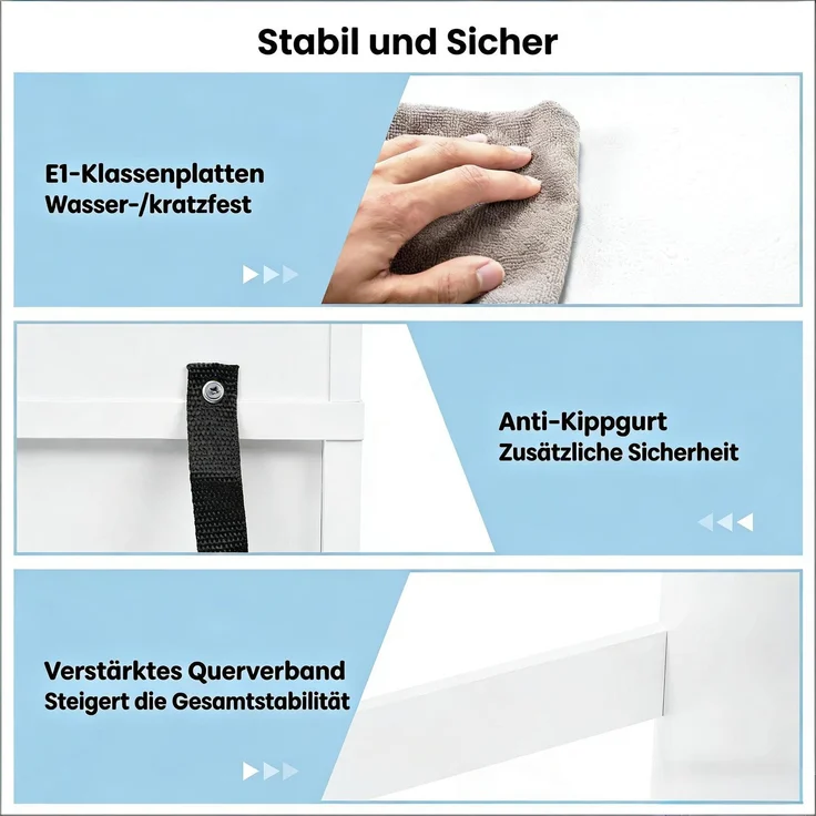Moderner Stil Make-up Tisch,Bürotisch mit verschiedenen Speicher Dpace,Schreibtisch (nur mit Make-up-Tisch)--Weiß--110x40x140cm--YOUDENOVA – Bild 7