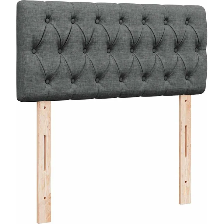 vidaXL Boxspringbett mit Matratze Dunkelgrau 90x190 cm Stoff 3289619 – Bild 12