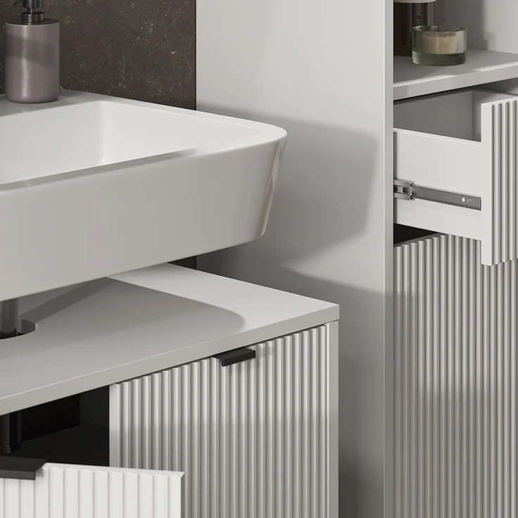 Badmöbel-Set Eliza Weiß 3-teilig Vicco – Bild 5