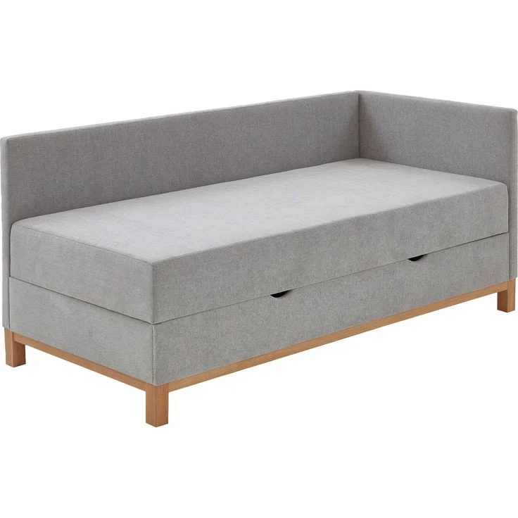 Studioliege Savona / Santos, Stoff, Grau, 97 x 88 x 209 cm – Bild 1