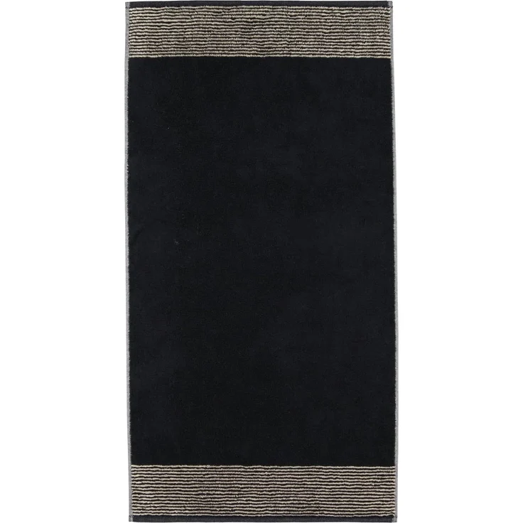 Cawö Handtuch Two-Tone 590 schwarz – Bild 2