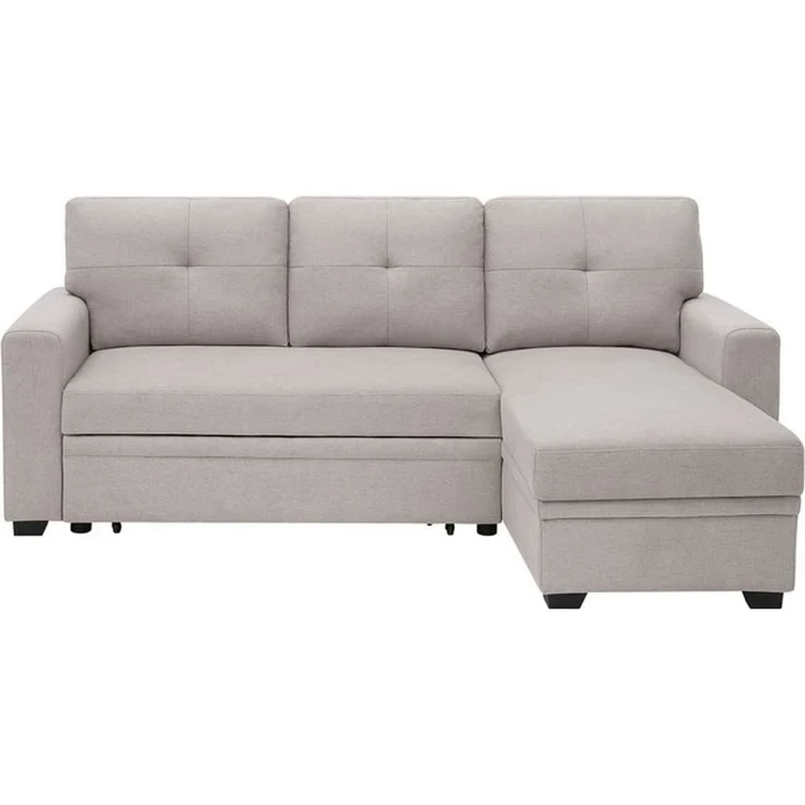 ATLANTIC home collection Ecksofa Gerrit L-Form, B: 216 cm, mit Bettfunktion & Bettkasten – Bild 4