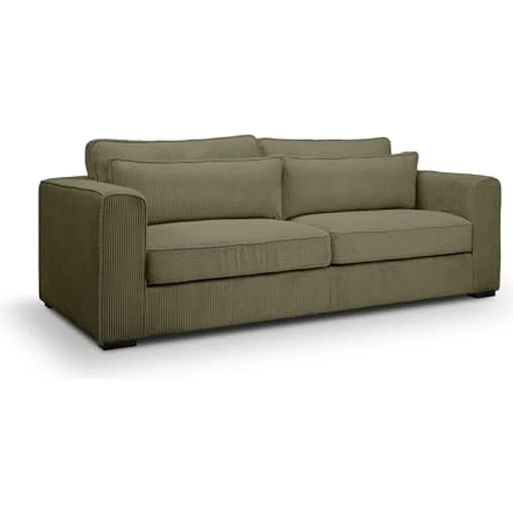 3-Sitzer-Sofa B/H/T: 241 x 92 x 112 cm in khaki – Bild 1