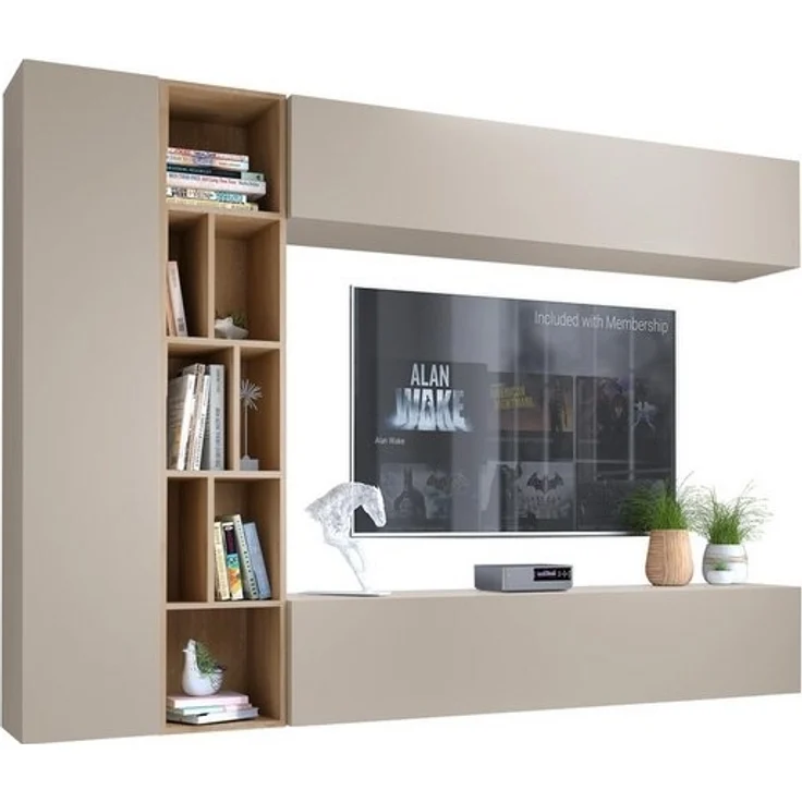 Wohnwand Kodita (Farbe: Cashmere + Eiche Cremona) – Bild 4