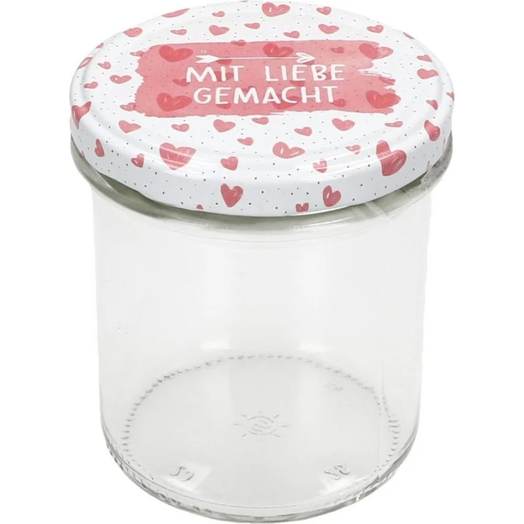 MamboCat Einmachglas 50er Set Sturzglas 350ml Einmachglas Mit Liebe gemacht Deckel, Glas – Bild 4