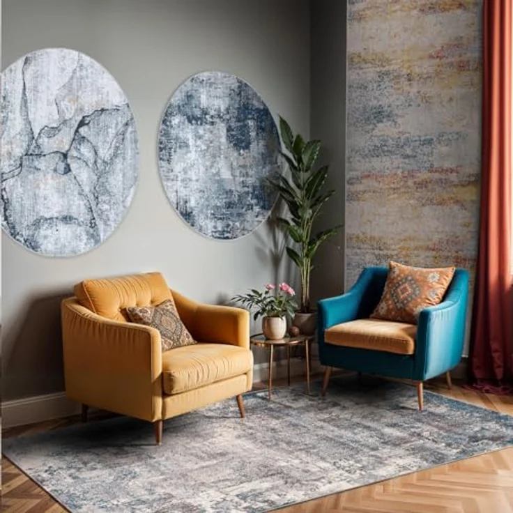 Surya Teppich UTRECHT, rechteckig, Höhe: 9 mm, Modern Marmor Design, Wohnzimmerteppich, Schlafzimmer – Bild 9