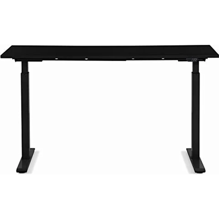 Kare Design Schreibtisch Office höhenverstellbar 140x60cm, Elektrisch höhenverstellbarer Schreibtisch mit Doppelmotor, Stufenlos höhenverstellbares Tischgestell inkl. Tischplatte, Steh-Sitz Pult – Bild 1