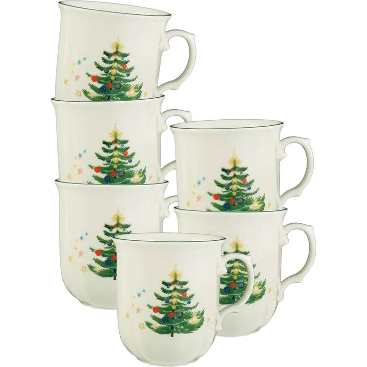Seltmann Weiden Marieluise Weihnachten Becher mit Henkel 270 ml 6er Set
