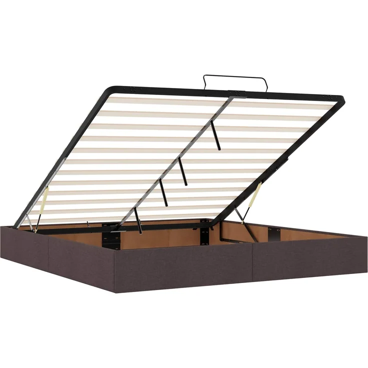 vidaXL Ottoman-Bett mit Matratze und LED Dunkelbraun 200 x 200 cm 3456853 – Bild 6