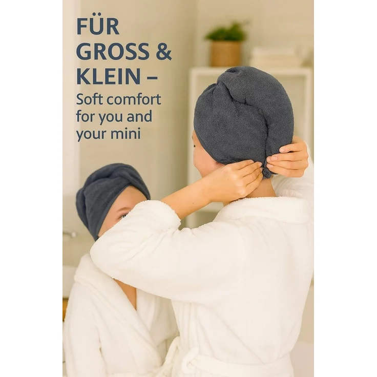 Betz Turban-Handtuch mit Knopf BERLIN Kopfhandtuch Haarturban, (1-St), mit Knopfverschluss – Bild 1