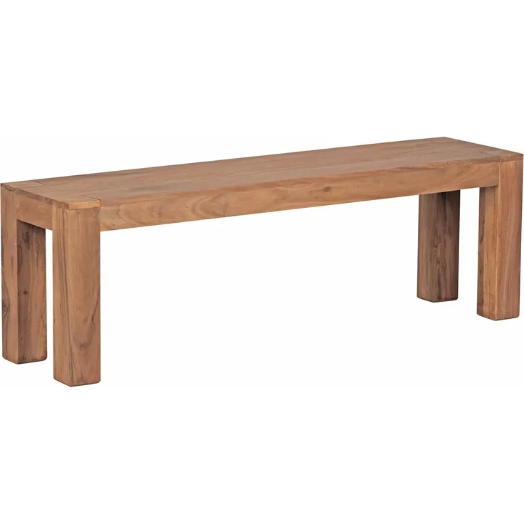 Wohnling Sitzbank, Küchenbank, Massiv-Holz, Akazie, 140 x 45 x 35 cm
