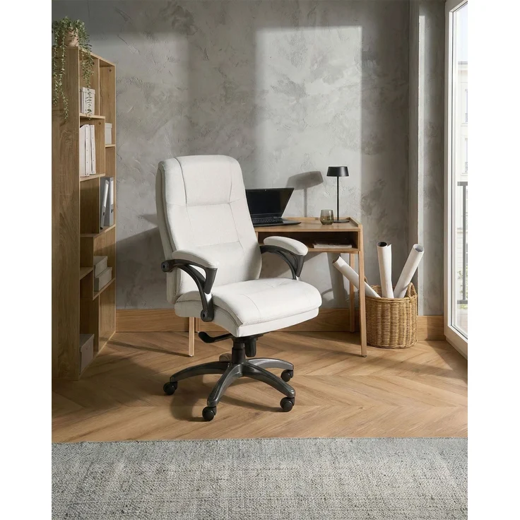 Chefsessel MAGNUS Leinen Hellbeige – Bild 3