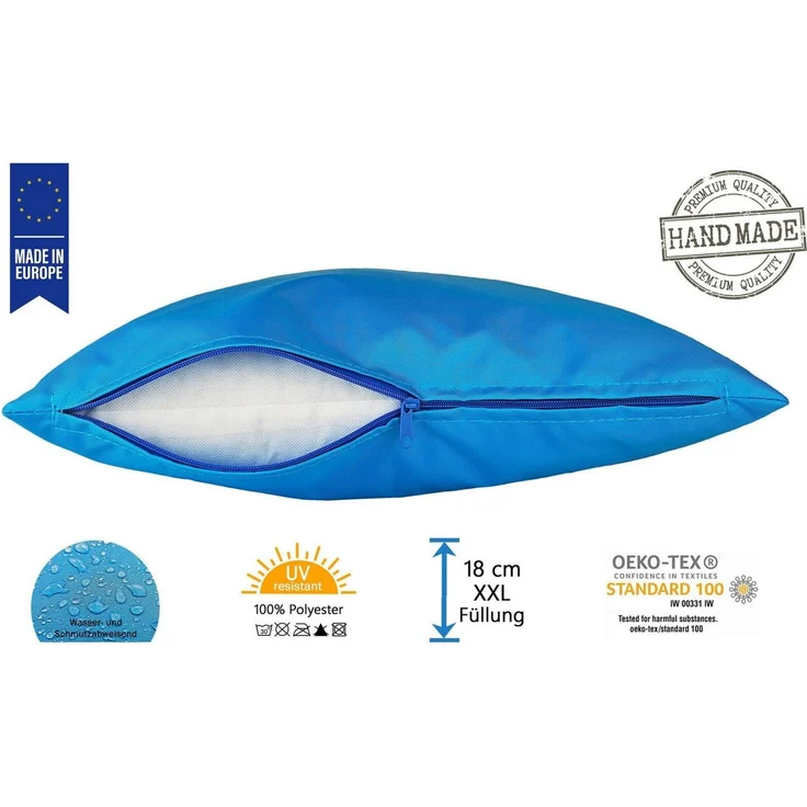 JACK Dekokissen 60x60cm Outdoor Lounge Kissen inkl. XXL Füllung, starke Füllung, strapazierfähig, wasserabweisend, In- und Outdoor – Bild 3