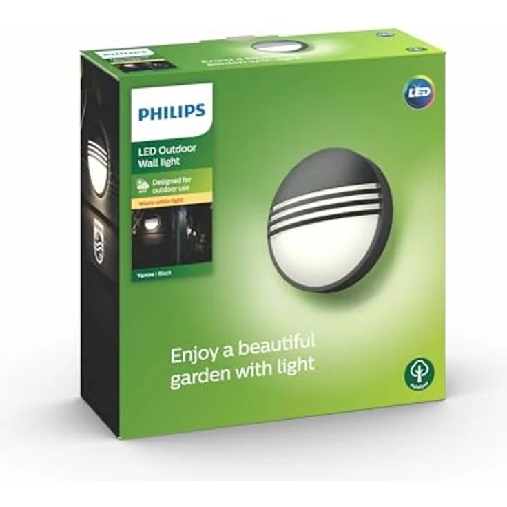 Philips Yarrow wall lantern black 1x6w 230v – Bild 1
