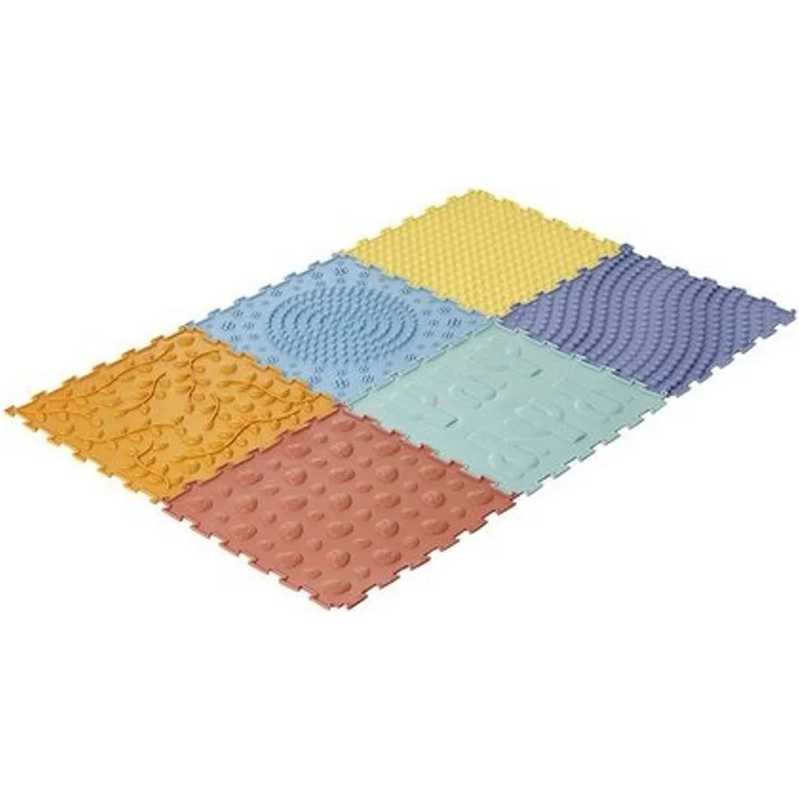 Krabbeldecke Sensorik-Spielmatte aus Silikon, 6-teilig, vertbaudet – Bild 3