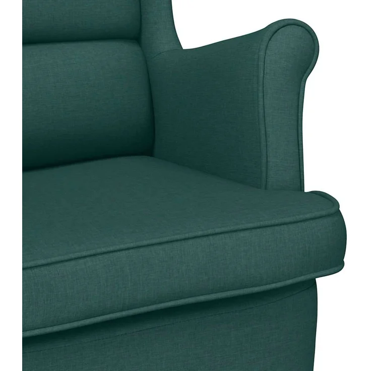 Schaukelsessel, Schaukelstuhl Dunkelgrün 74x90x102 cm Stoff – Bild 7