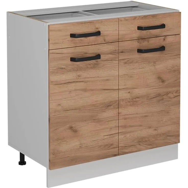 Küchenfront R-Line Goldkraft Eiche 79.2 x 70.8 cm Möbelfront für den Schubladenunterschrank Vicco – Bild 5