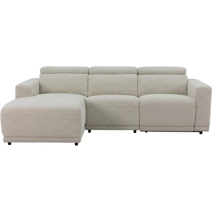 OTTO home Ecksofa LEOON L-Form, 255 cm - elektr. Relaxfunktion, mit USB A/C-Anschluss. Federkern, verstellbaren Kopfstützen, Webstoff – Bild 4
