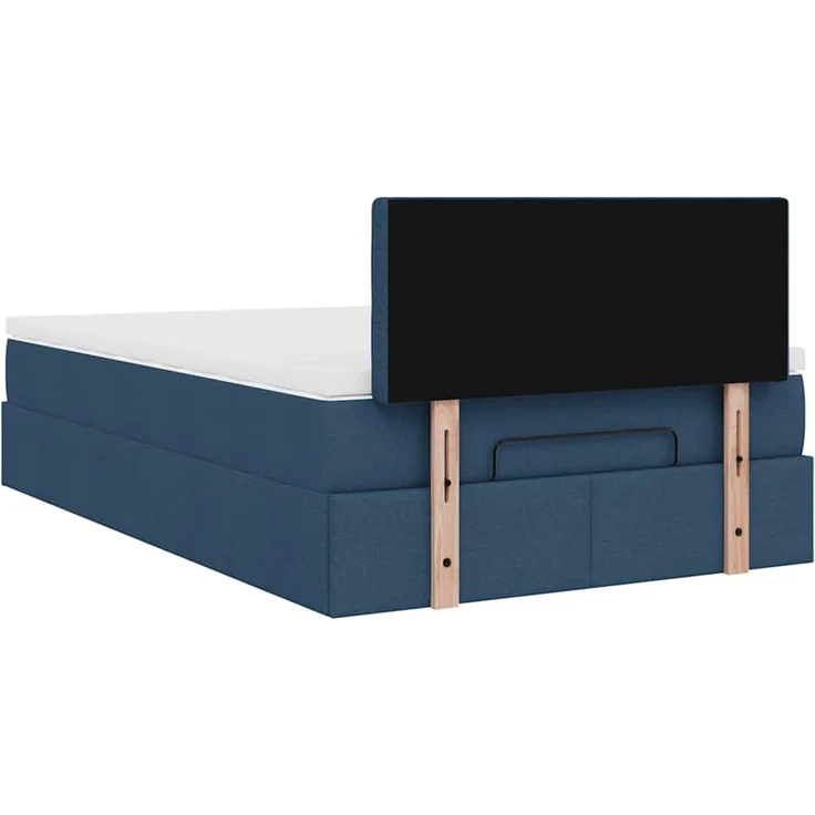 vidaXL Ottoman-Bett mit Matratze Blau 120x200 cm Stoff 3311621 – Bild 8