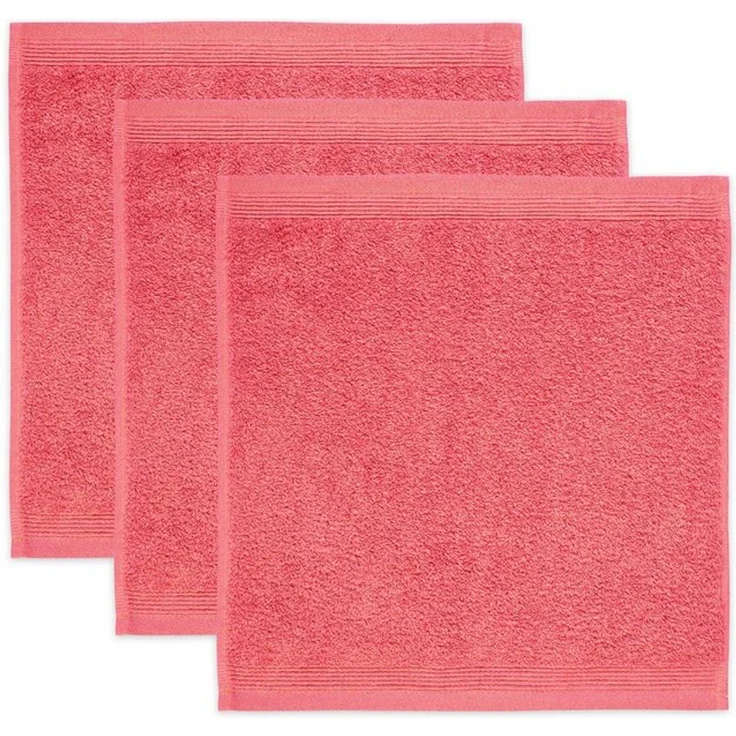 Möve Superwuschel Seiftuch 30x30 cm aus 100% Baumwolle, Coral 3er Set – Bild 3
