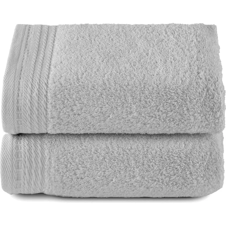 Top Towel - Premium - Große Badetücher - Badetücher - 2 Handtücher - 50x100 cm - 100 % Baumwolle - 600 Gramm - Silbergrau