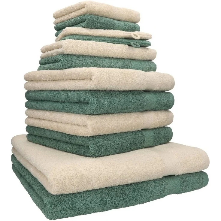 Betz Handtücher Premium Handtuch-Set 12-tlg, 100% Baumwolle (Set, 12-St), Duschtücher,Handtücher, Gästetücher, Seiftücher,Waschhandschuhe – Bild 1
