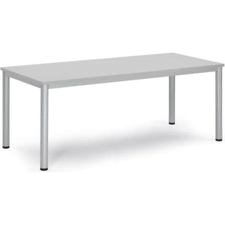 Soennecken Besprechungstisch 180x80x72cm Gestell silber Platte lichtgr