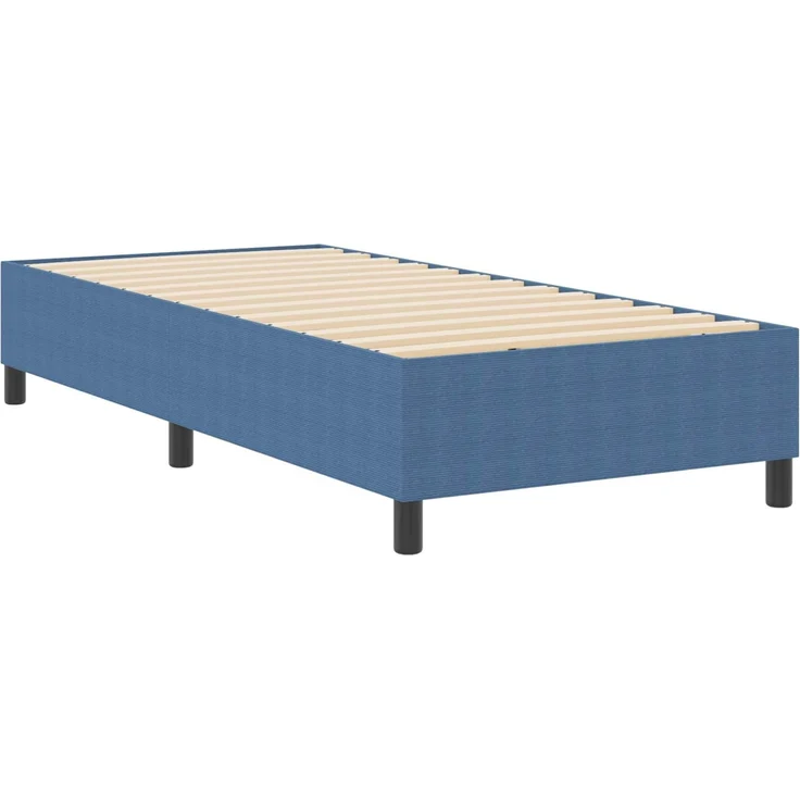 vidaXL Plattformbettgestell Blau 100 x 200 cm Cordstoff 3337395 – Bild 2